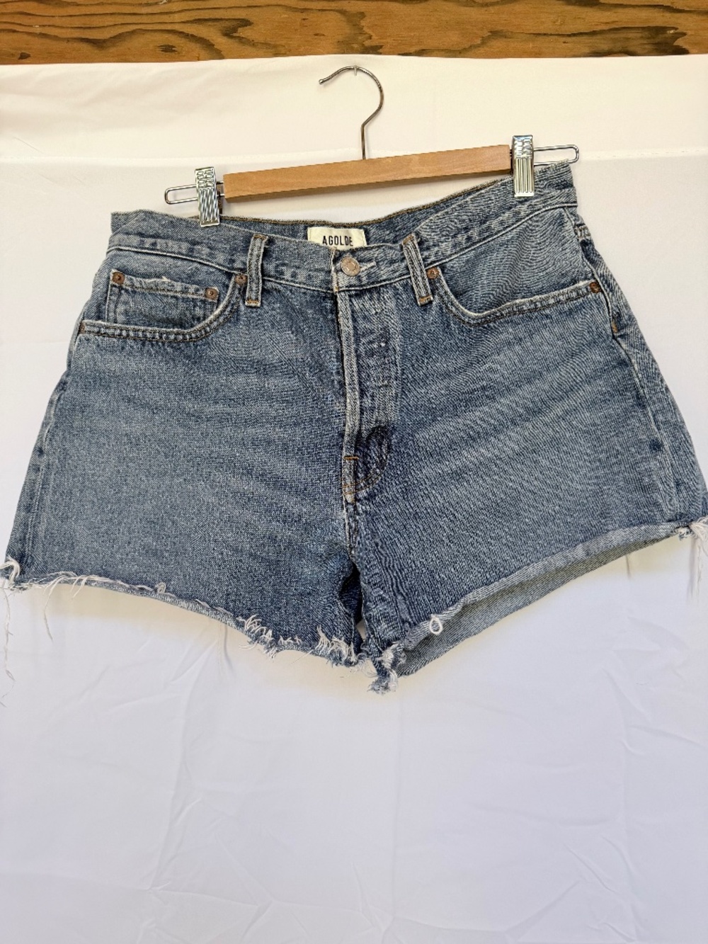 Agolde Cut-Off Style Distressed Jean Short Size 29